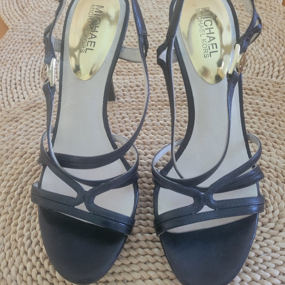 Michael Kors Black Leather sandals